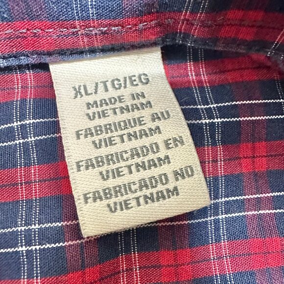 Dockers Mens XL Dress Shirt Classic Fit Stain Defender Plaid Button-Down - Picture 5 of 7